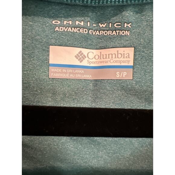 Columbia Sportswear Womens Omni-Wick EVAP Crewneck Shirt Short Sleeve Teal S/P - Picture 2 of 3